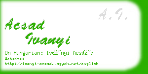 acsad ivanyi business card